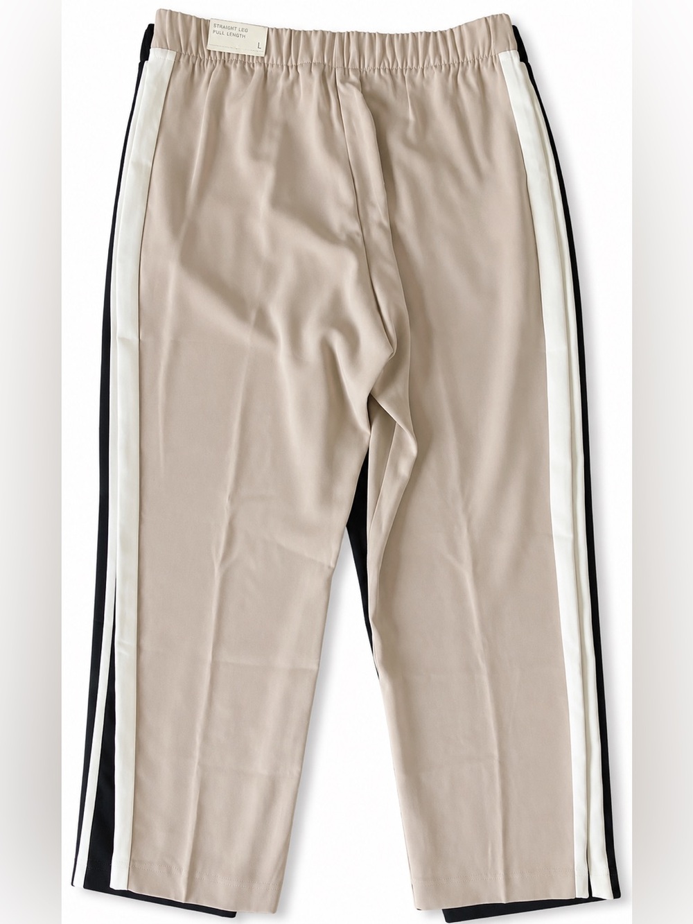 Lot of 2! Soft Surroundings Pants with Stripe Detail Tan=L and Black=XL - Picture 7 of 8